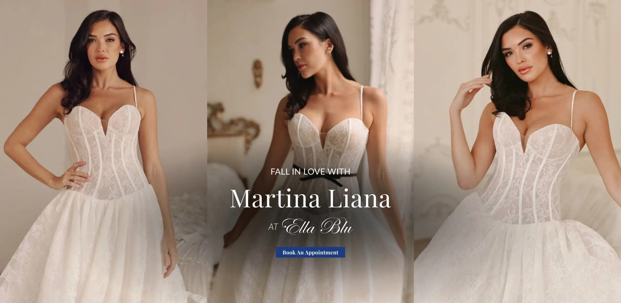 Martina Liana wedding dresses at Ella Blu Bridal
