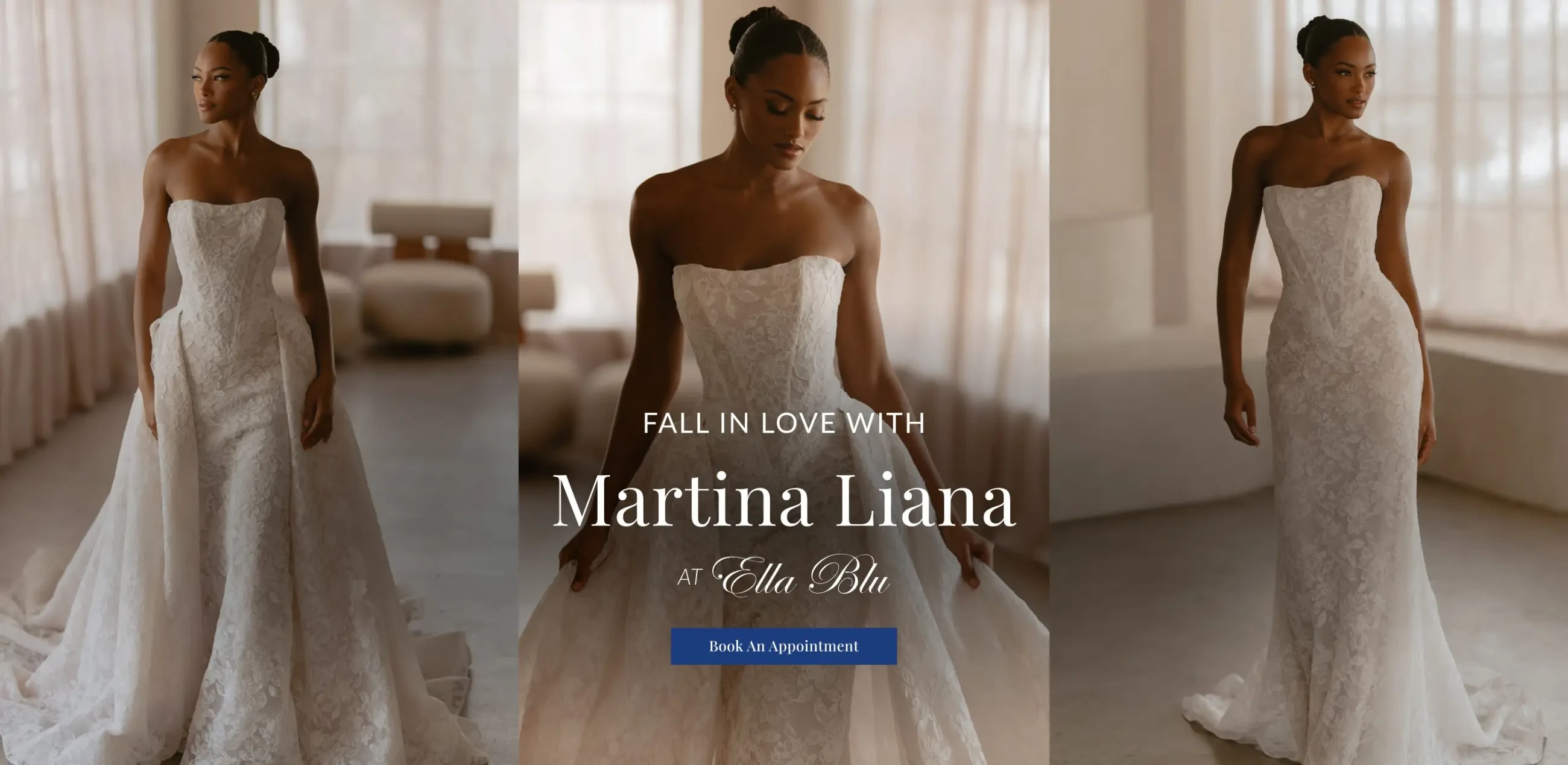 Martina Liana wedding dresses at Ella Blu Bridal